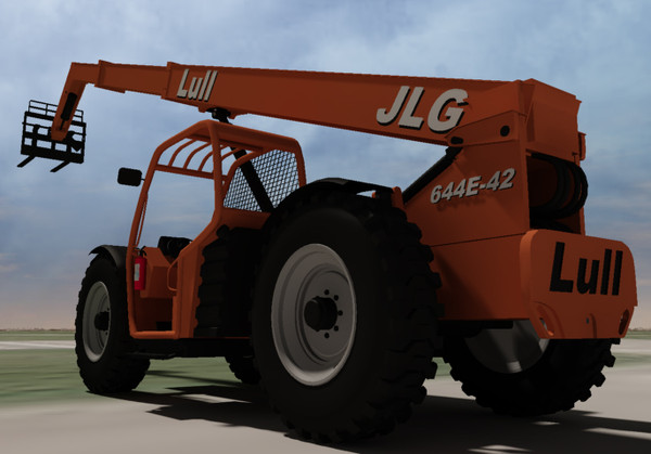 3ds max lull 644e-42 telehandler forklift - Lull 644E-42 Telehandler Forklift & Asphalt Roller Compactor 2 Model Set by Imagetek3D